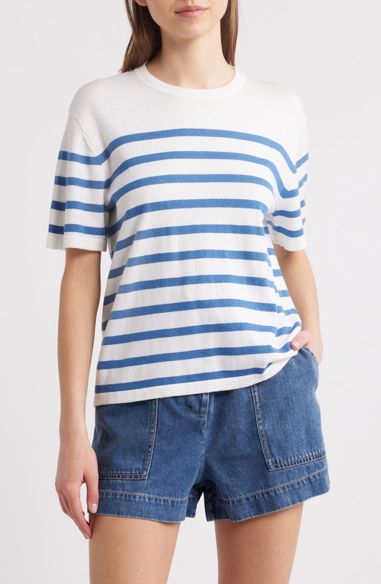 Rails Stripe Cotton & Cashmere T-Shirt, Main, color, Sailor Stripe