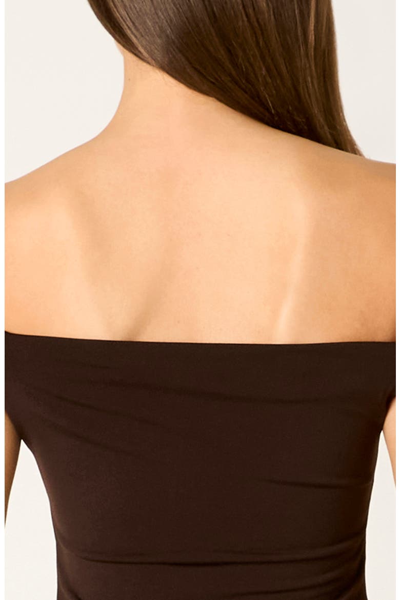 Clara Off the Shoulder Dress, Alternate, color, ESPRESSO