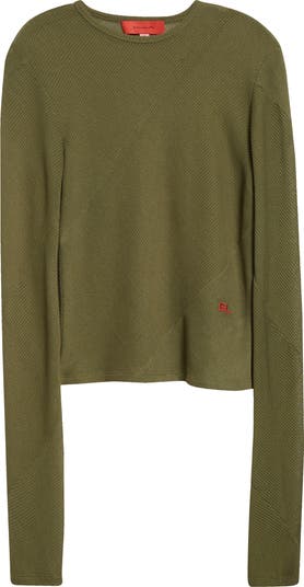 【関税込み】Eckhaus Latta ブラウン Spiral 長袖トップス SPIRAL-LONG-SLEEVE_VINE_1636.