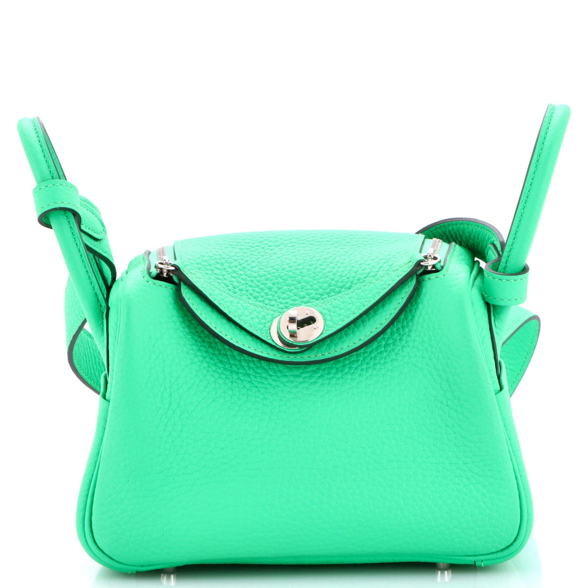 Pre-Owned Hermes Lindy Bag Clemence Mini, Main, color, Vert Comics