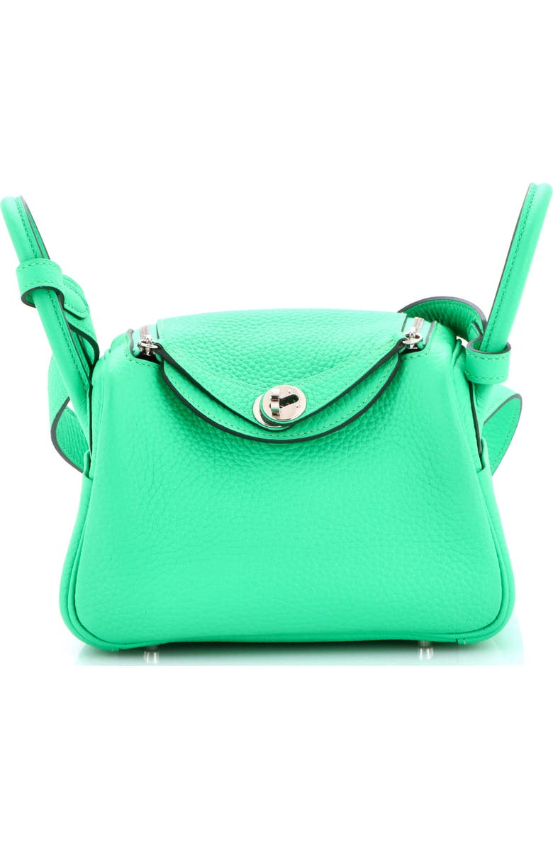 Pre-Owned Hermes Lindy Bag Clemence Mini, Main, color, Vert Comics