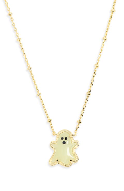 Reversible Ghost Pendant Necklace