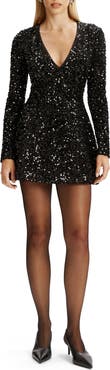 Bardot Eida Long Sleeve Sequin Minidress
