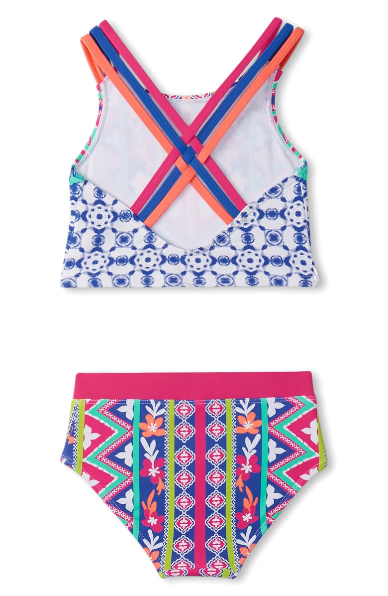 Hatley Kids' Kaleidoscope Two-Piece Swimsuit, Alternate, color, White