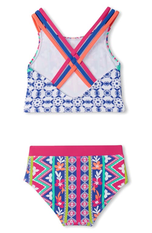 Hatley Kids' Kaleidoscope Two-piece Swimsuit In White