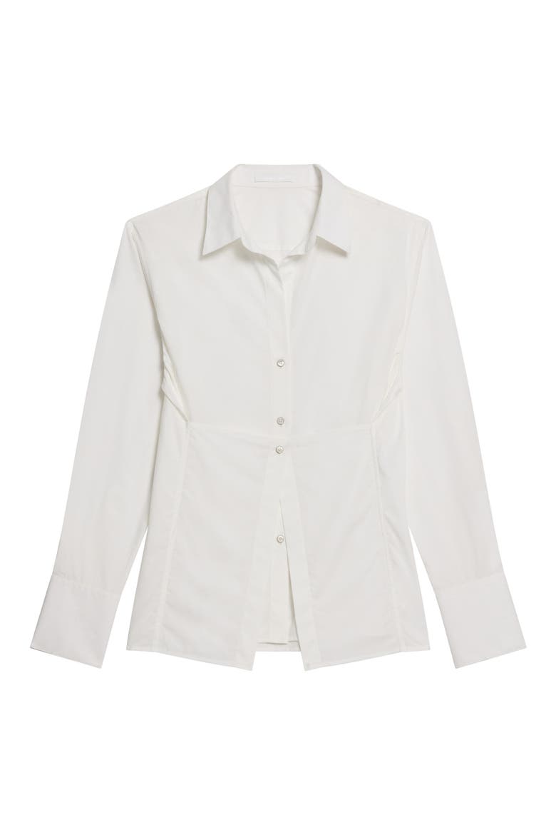 Apron Woven Shirt, Alternate, color, WHITE
