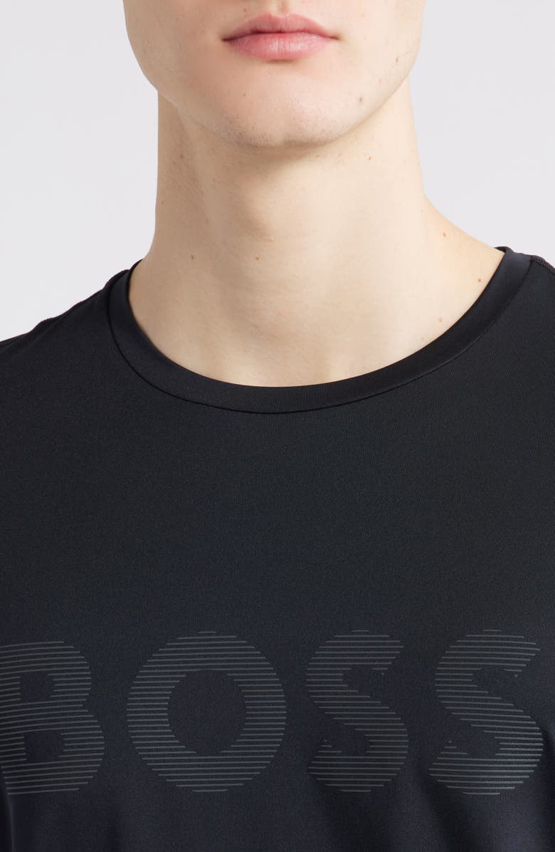 BOSS Tee Active Slim Fit Performance Logo Graphic T-Shirt, Alternate, color, Black