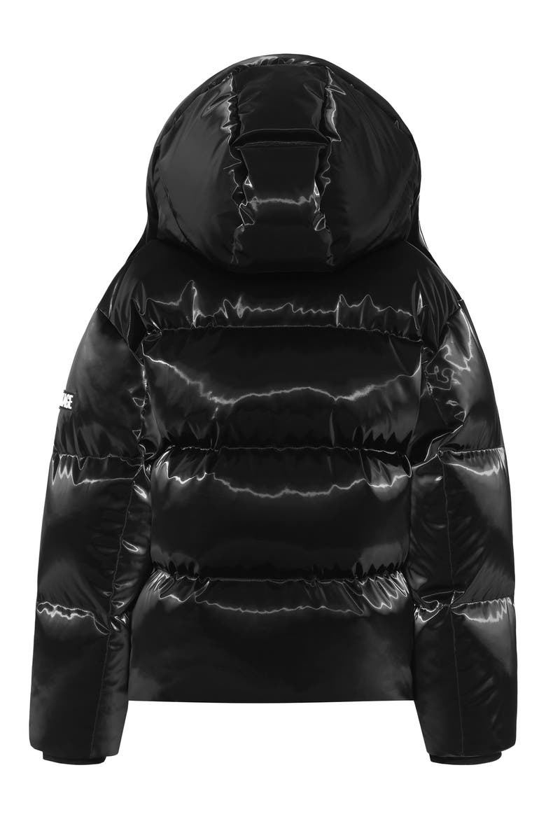 Kids' Jesse-Glo Hooded Puffer Jacket, Alternate, color, BLACK