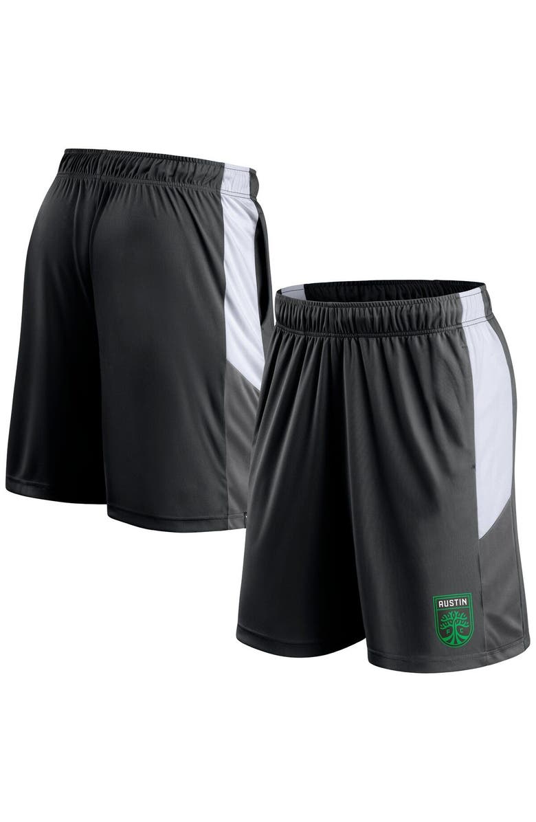 FANATICS Men's Fanatics Branded Black Austin FC Prep Squad Shorts, Main, color,