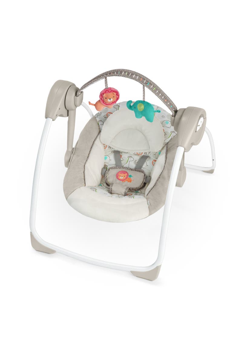 Soothe 'n Delight Portable Baby Swing with Music, Main, color, Khaki