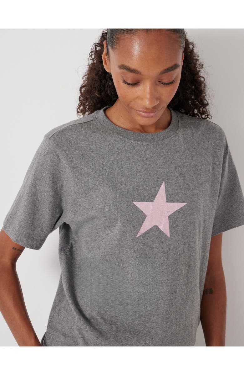 Hush Graphic Short Sleeve T-Shirt, Alternate, color, Grey Marl