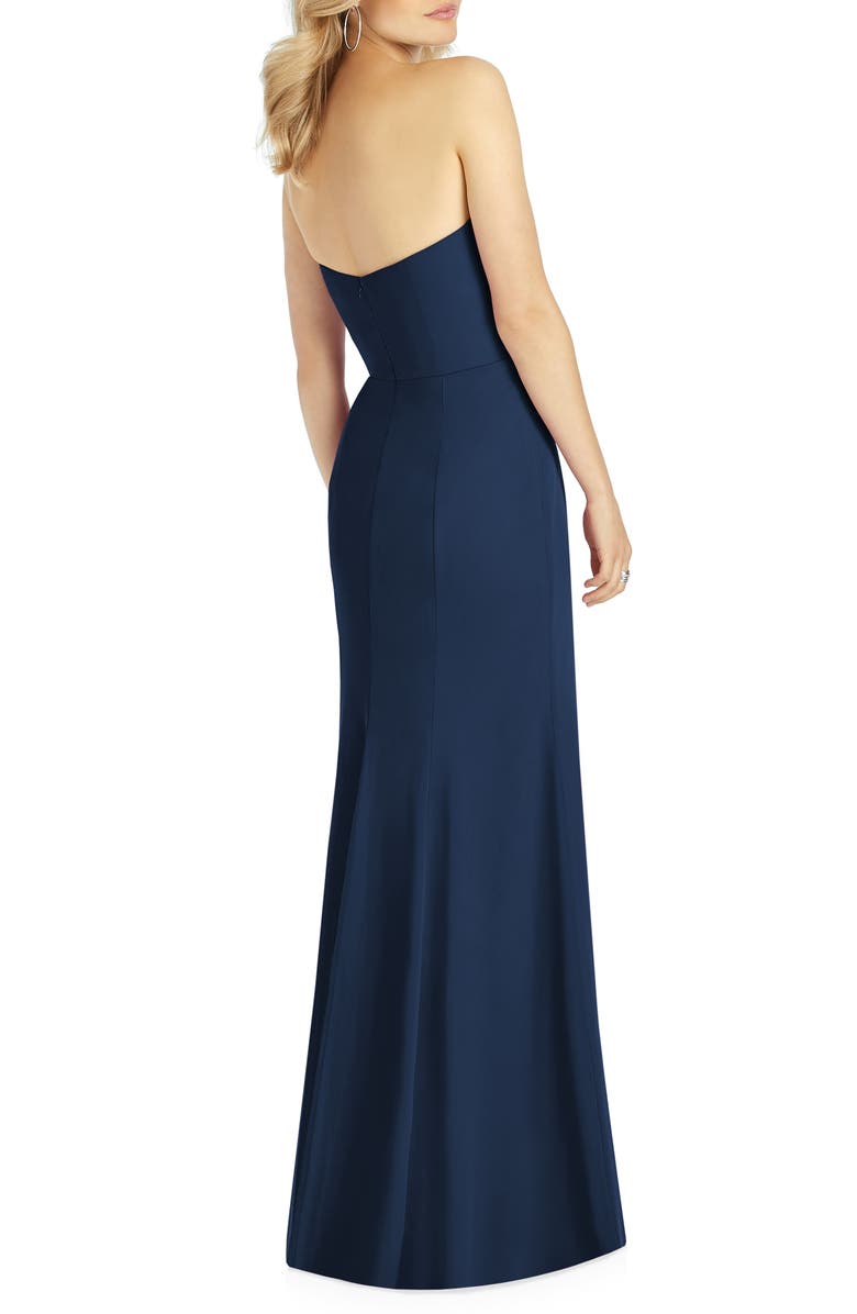 After Six Strapless Chiffon Trumpet Gown, Alternate, color, 