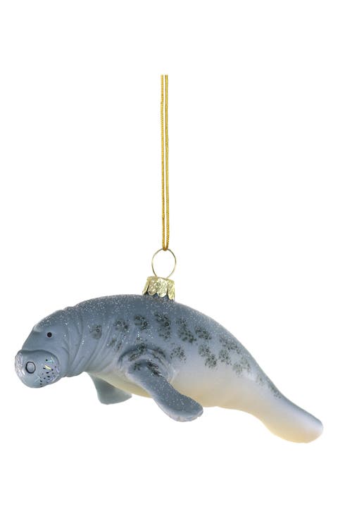 Manatee Glass Ornament