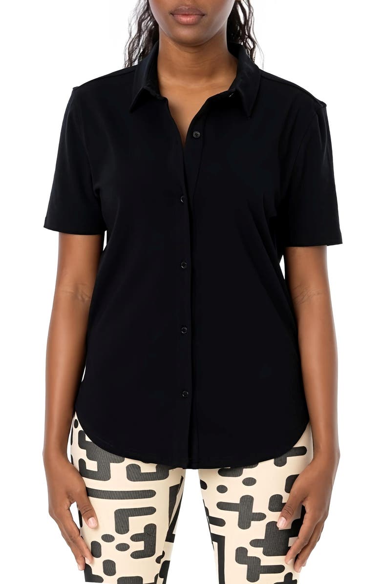 Dai Moda Clark Short Sleeve Button-Up Shirt, Main, color, 