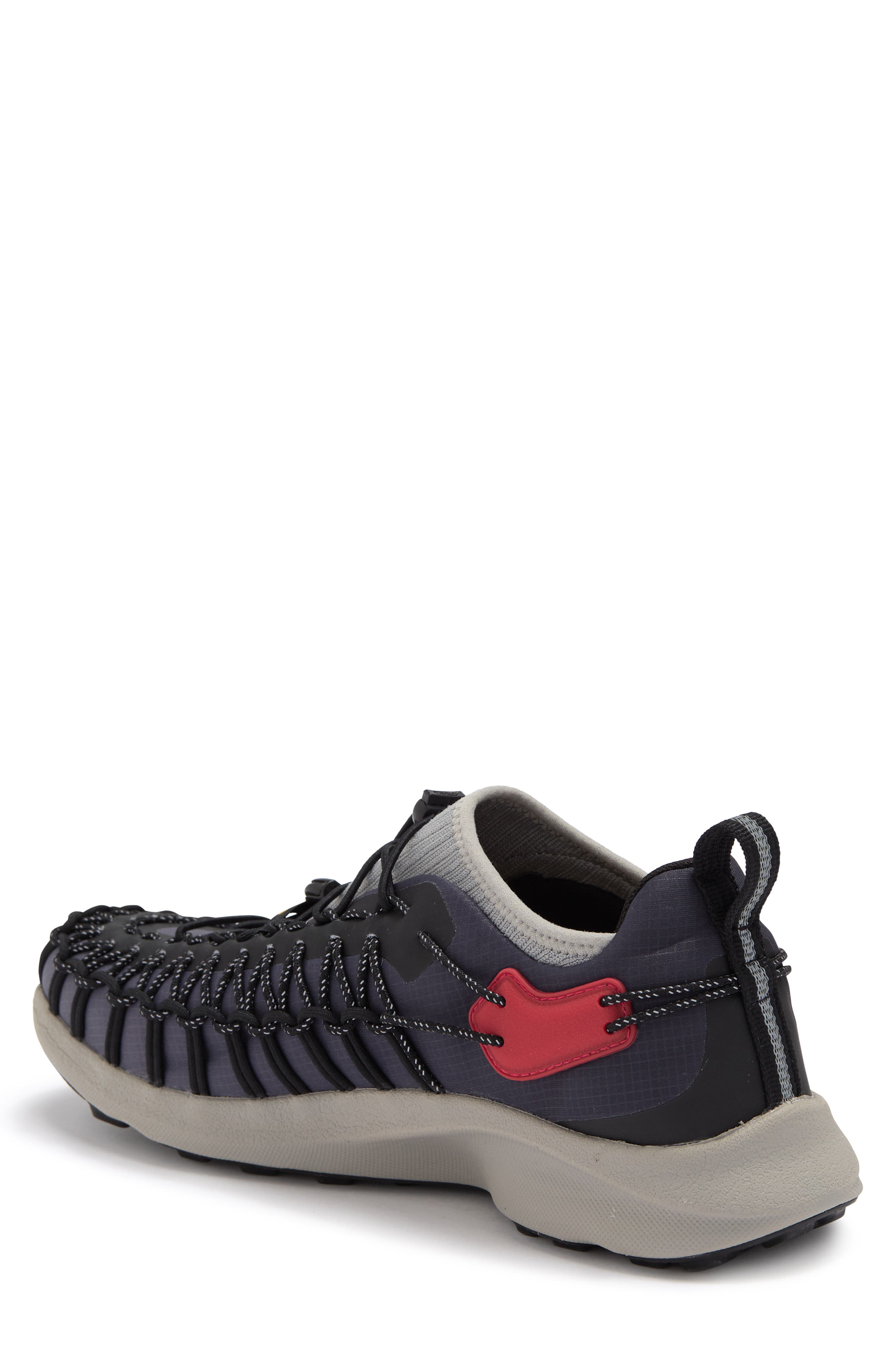 Uneek Sneaker, Alternate, color, BLACK/ RED