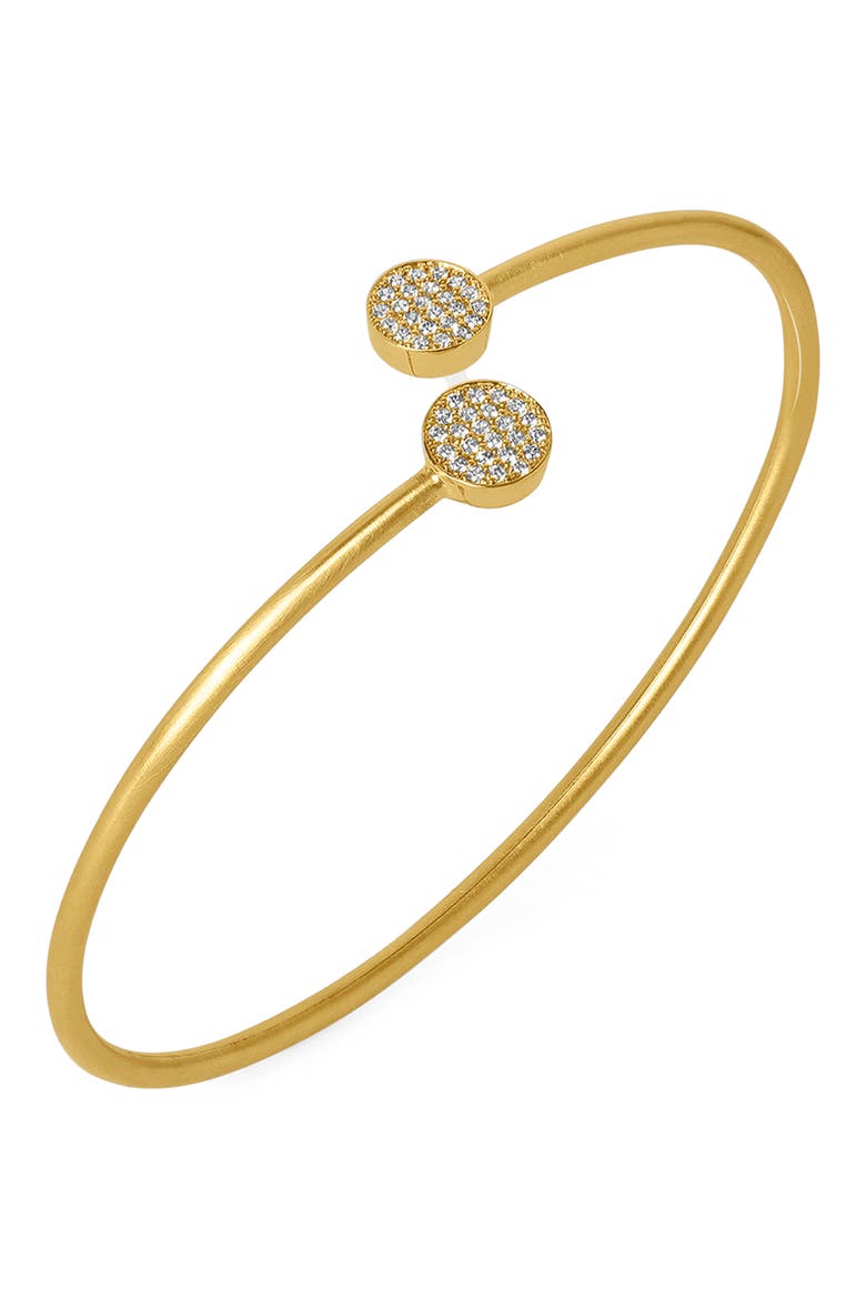 Mirabeaux Pavé Twist Bangle, Alternate, color, WHITE CZ/GOLD