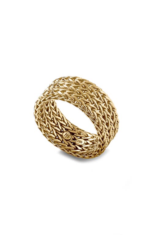 John Hardy Rata Chain 9mm Band Ring In Gold