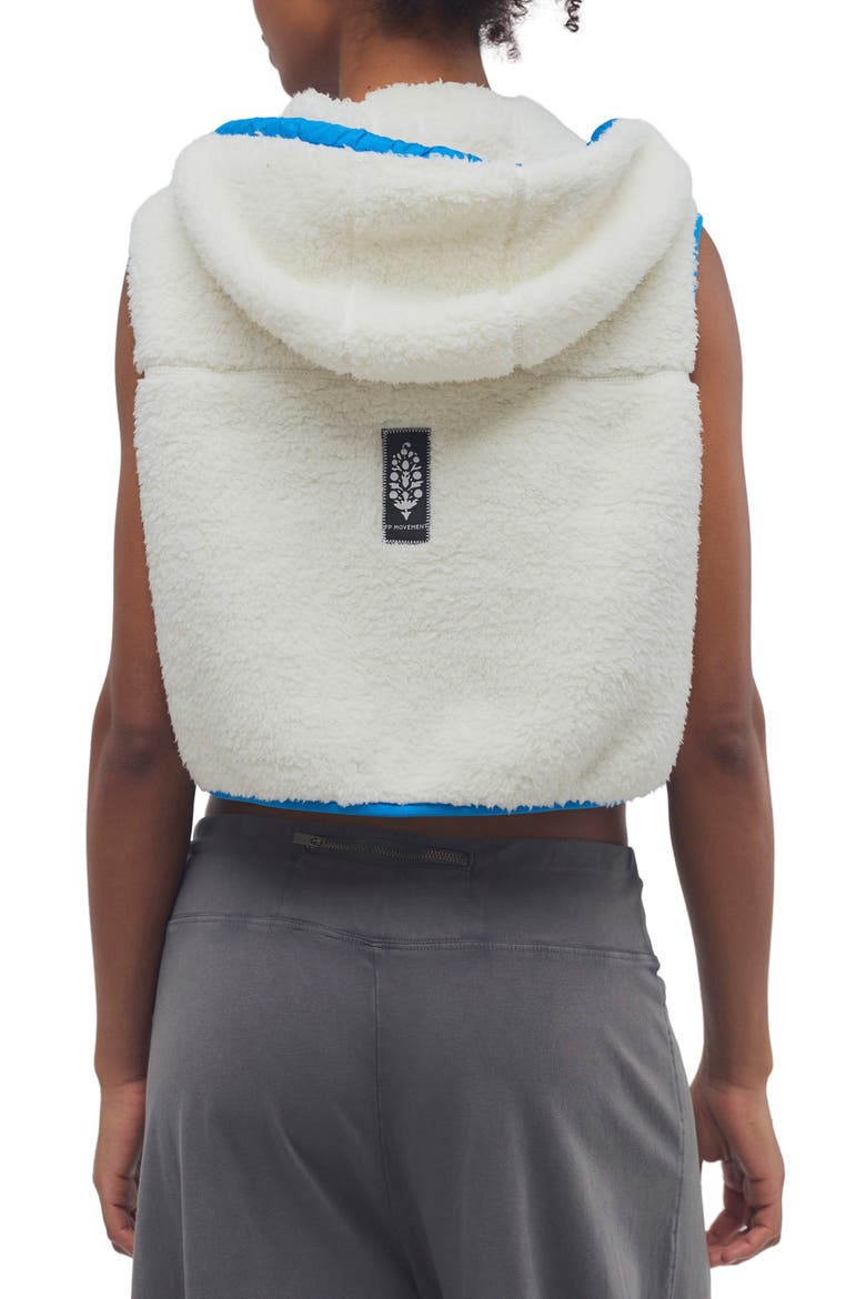 Sky High Fleece Vest, Alternate, color, CREAM/ POWERLINE