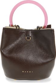 Marni Pannier Top Handle Leather Bucket Bag