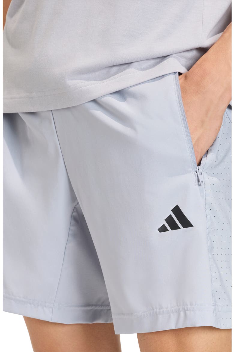 Essentials Performance Shorts, Alternate, color, HALO SILVER