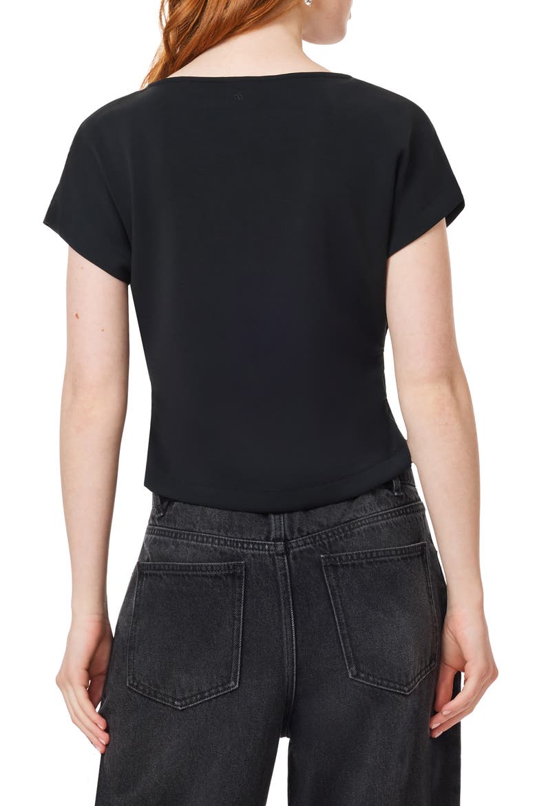 Ruched Side Seam T-Shirt, Alternate, color, BLACK NIGHT