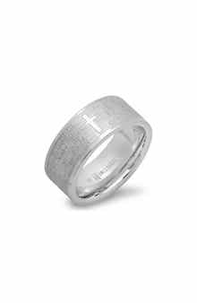 Padre Nuestro Stainless Steel Band Ring