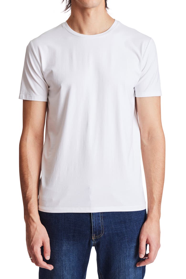 Lucas Crewneck T-Shirt, Main, color, NEW WHITE