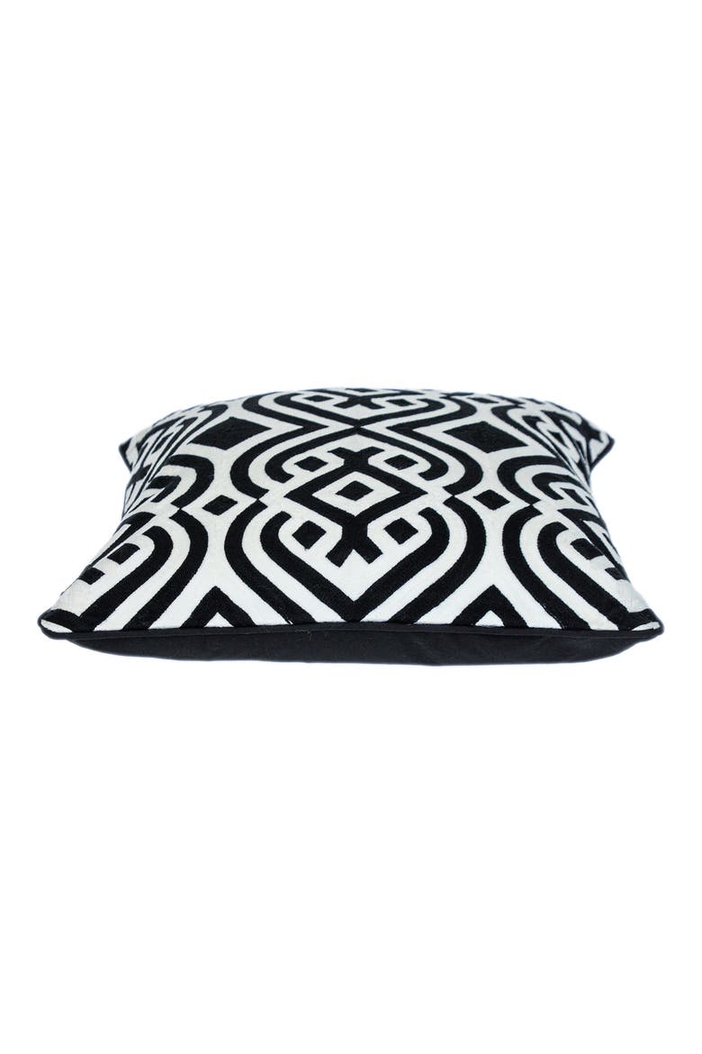 Vega Throw Pillow, Alternate, color, BLACK