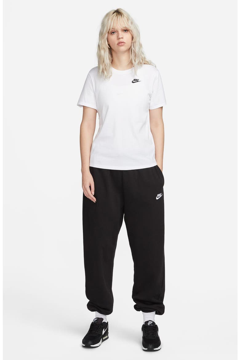 Sportswear Club Essentials T-Shirt, Alternate, color, 100 WHITE/BLACK