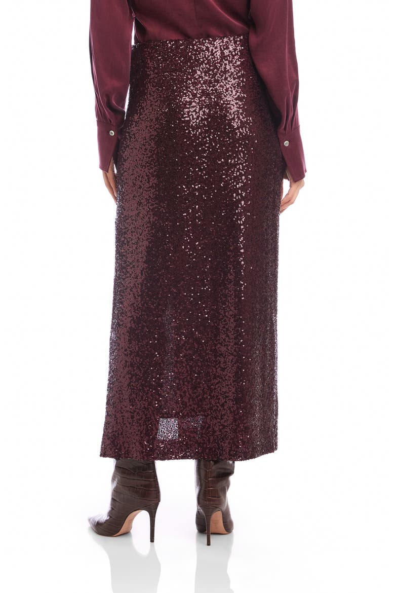Cora Sequin Midi Skirt, Alternate, color, EGGPLANT