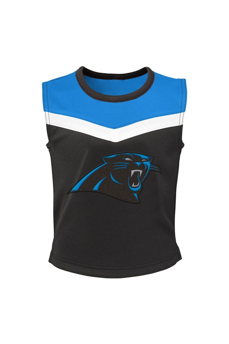 Girls Youth Black Carolina Panthers Spirit Two-Piece Cheerleader Set, Alternate, color, Black