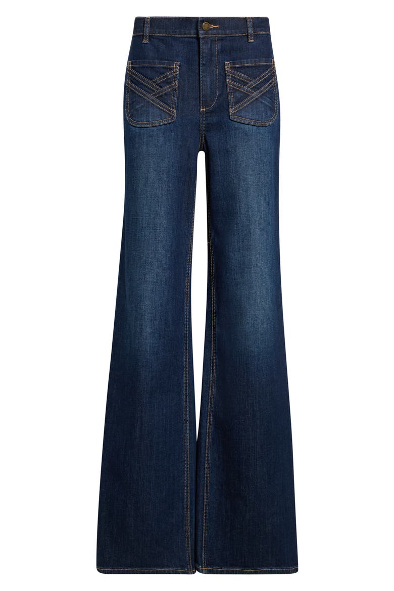 Heidi Wide Leg High Waist Jeans, Alternate, color, DARK RINSE