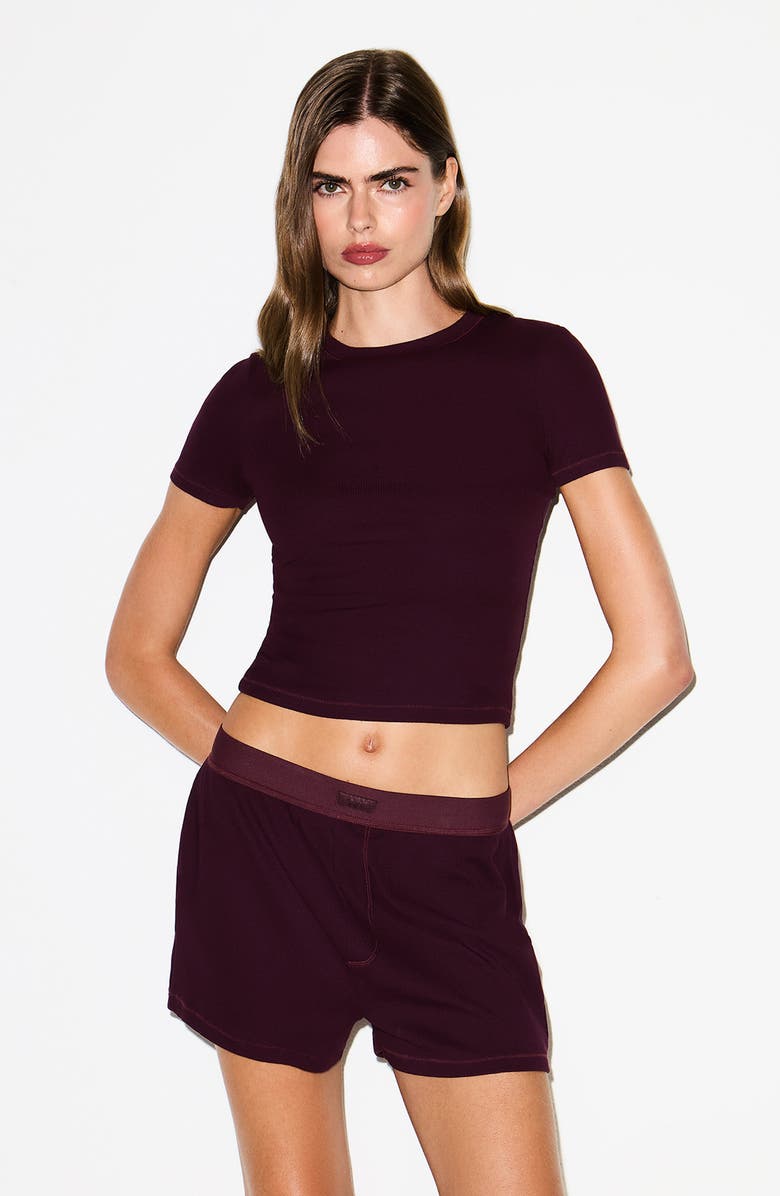 Rib Stretch Cotton Loose Boxers