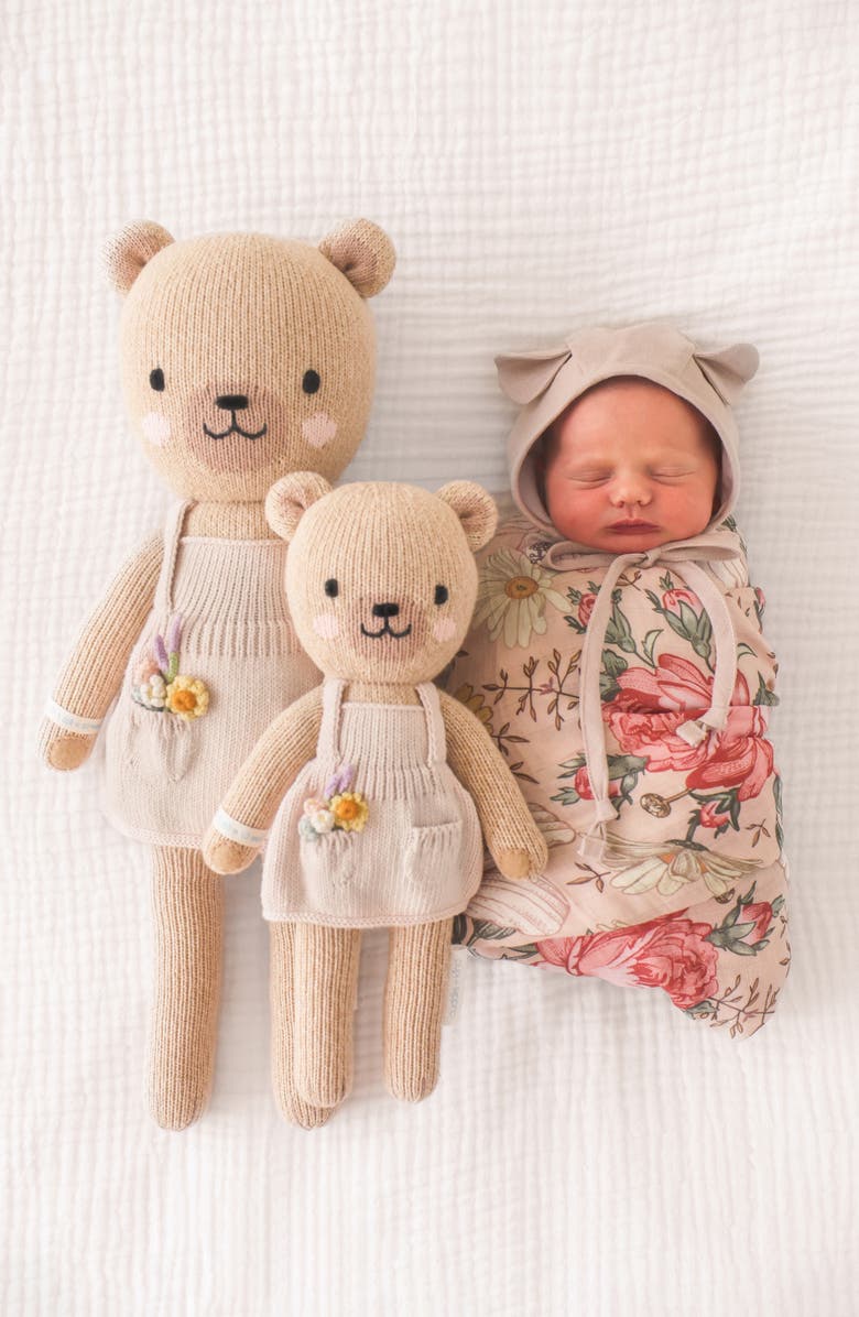 cuddle+kind Little Goldie the Honey Bear Stuffed Animal, Alternate, color, Pink