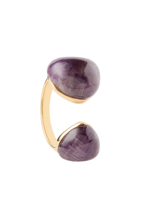 Pdpaola Gravity Stone Ring In Amethyst