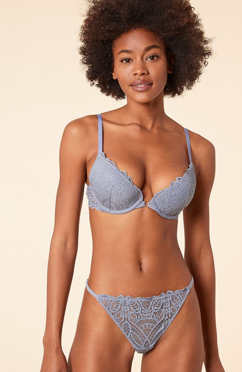 Etam Enigme Plunge Underwire Push-Up Bra, Alternate, color,