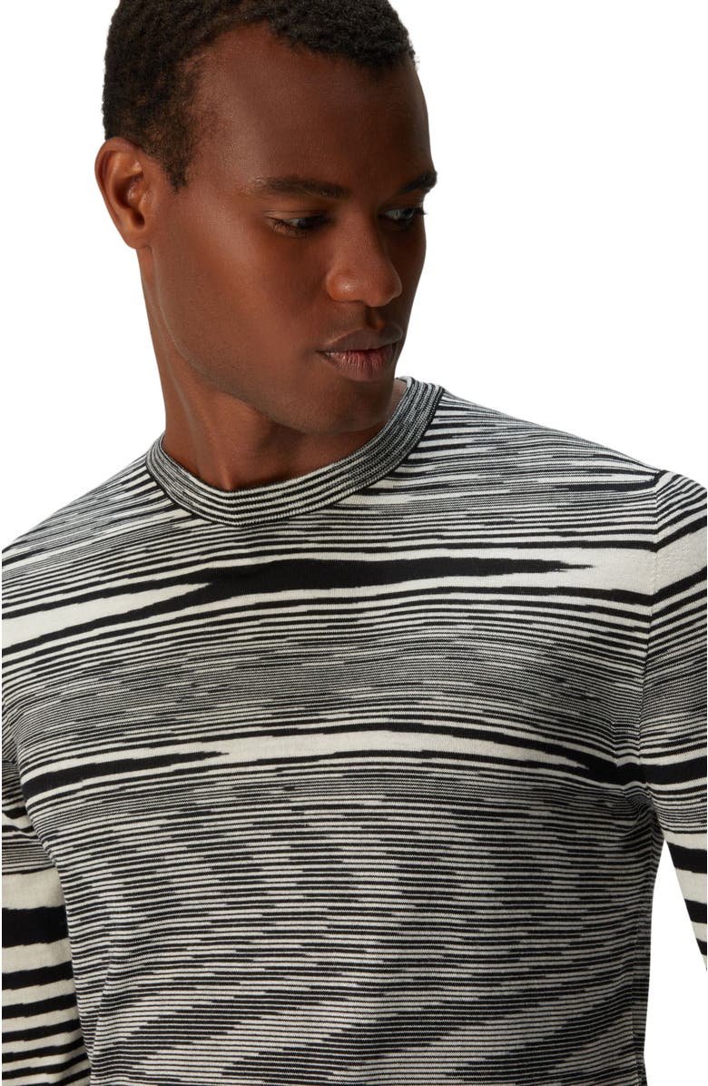 Missoni Slub Crew-neck Pullover, Alternate, color, Black & White