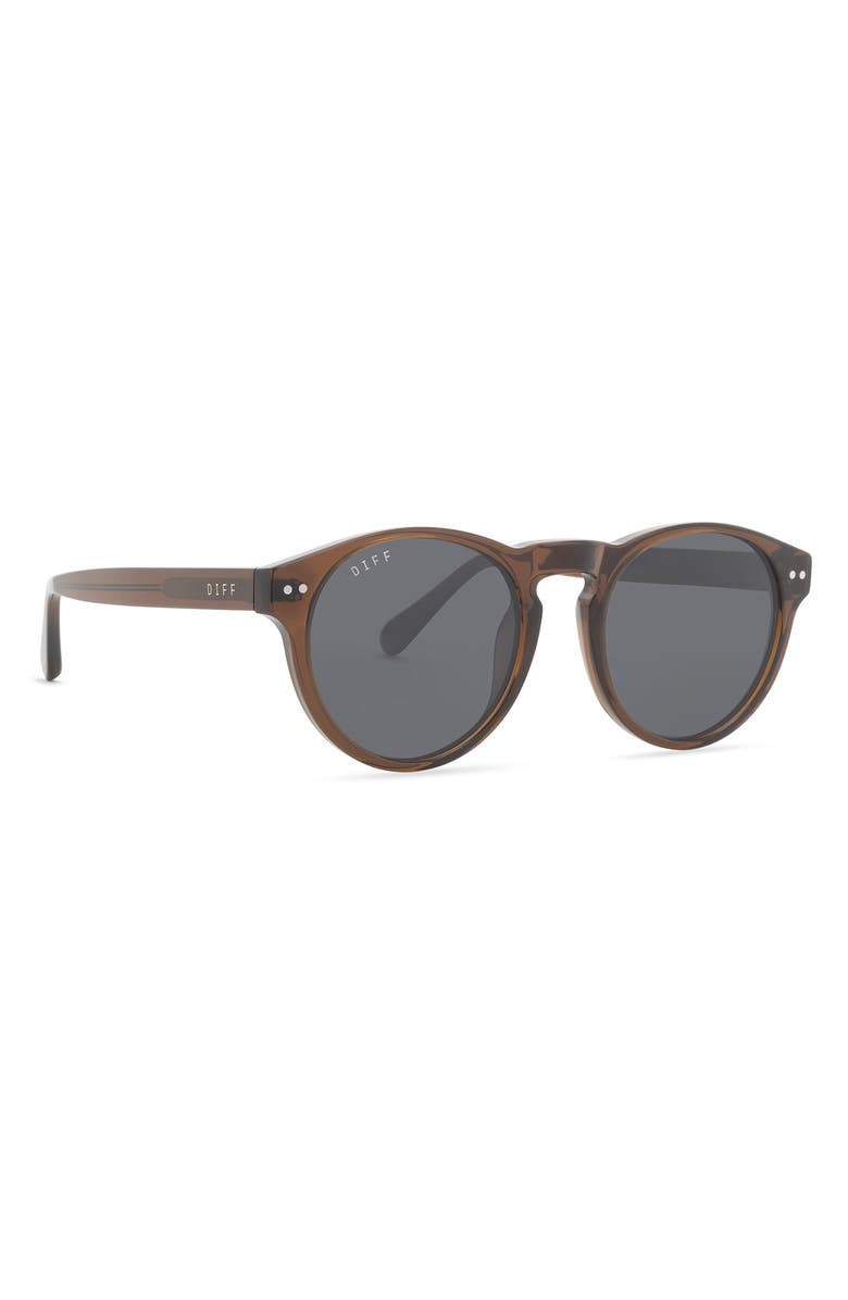 DIFF Cody Polarized Round Sunglasses, Alternate, color, Whiskey Crystal