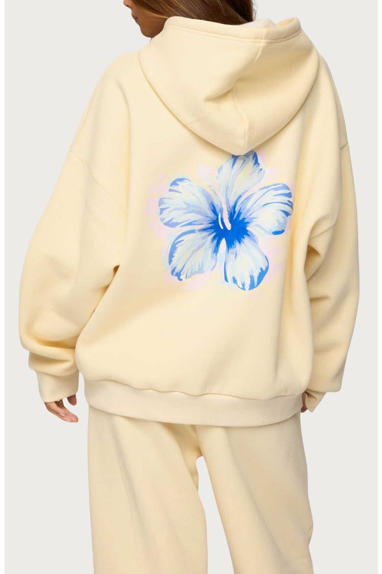 Tropical Bloom Hoodie, Alternate, color, YELLOW