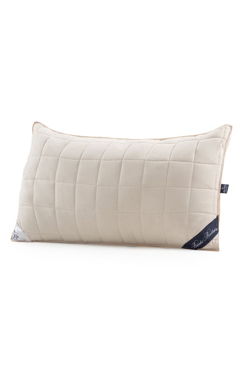 Brooks Brothers Linen Pillow, Alternate, color, Cream