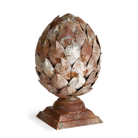 Weathered Metal Artichoke Finial