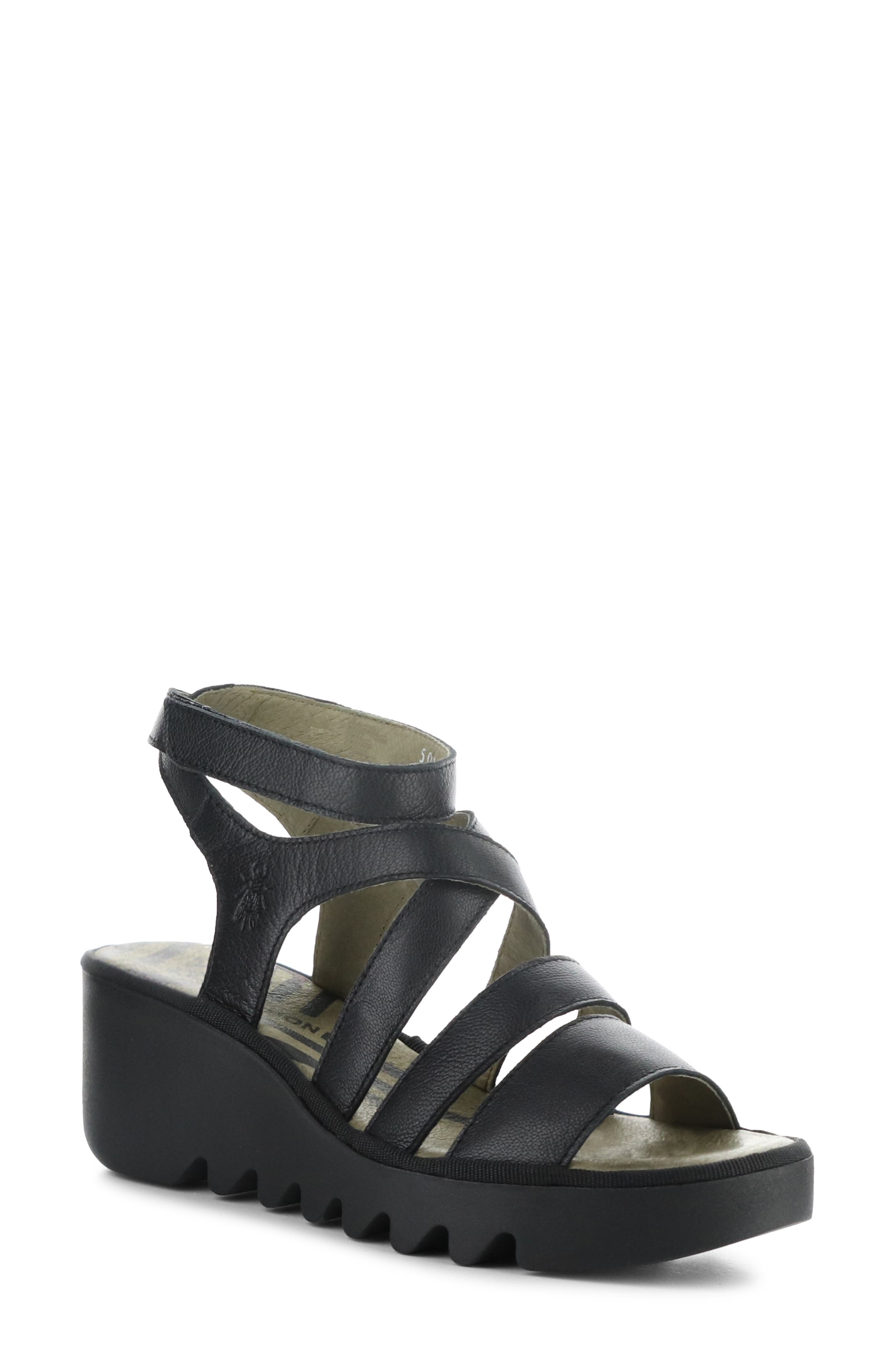 Fly London Bafy Ankle Strap Platform Wedge Sandal, Main, color, 