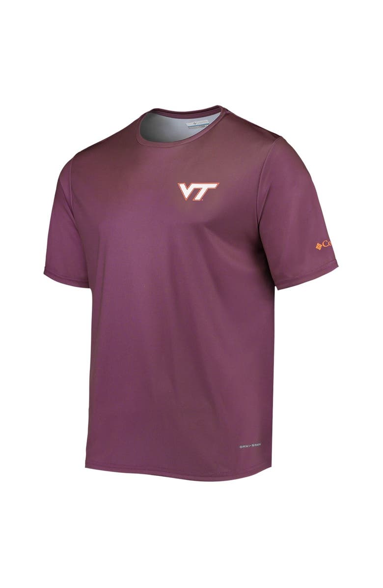 Columbia Men's Columbia Maroon Virginia Tech Hokies Terminal Tackle Omni-Shade T-Shirt, Alternate, color,