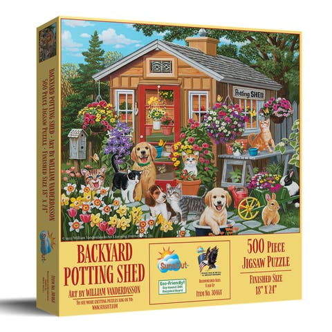 Backyard Potting Shed 500 piece Jigsaw Puzzle for Adults