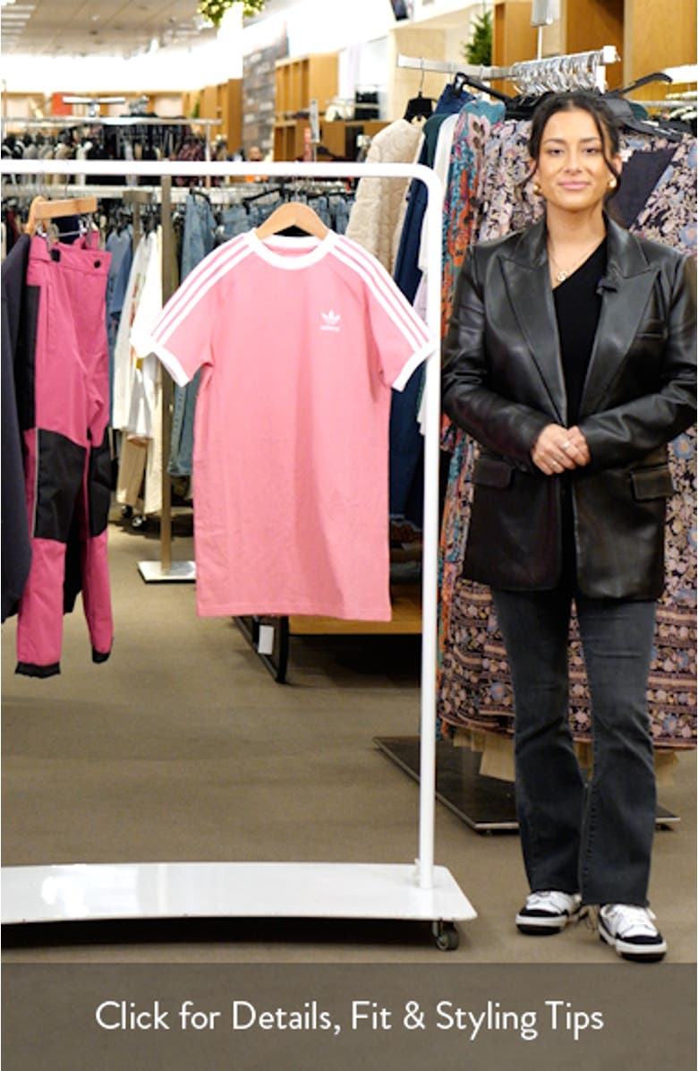 Kids' 3-Stripes Cotton T-Shirt Dress, sales video thumbnail