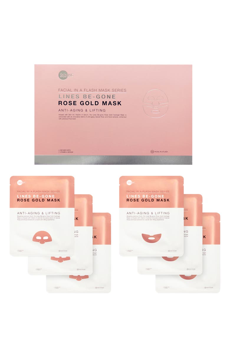 SKIN INC<sup>®</sup> SUPPLEMENT BAR Skin Inc. Lines-Be-Gone Rose Gold Mask Set, Main, color, 