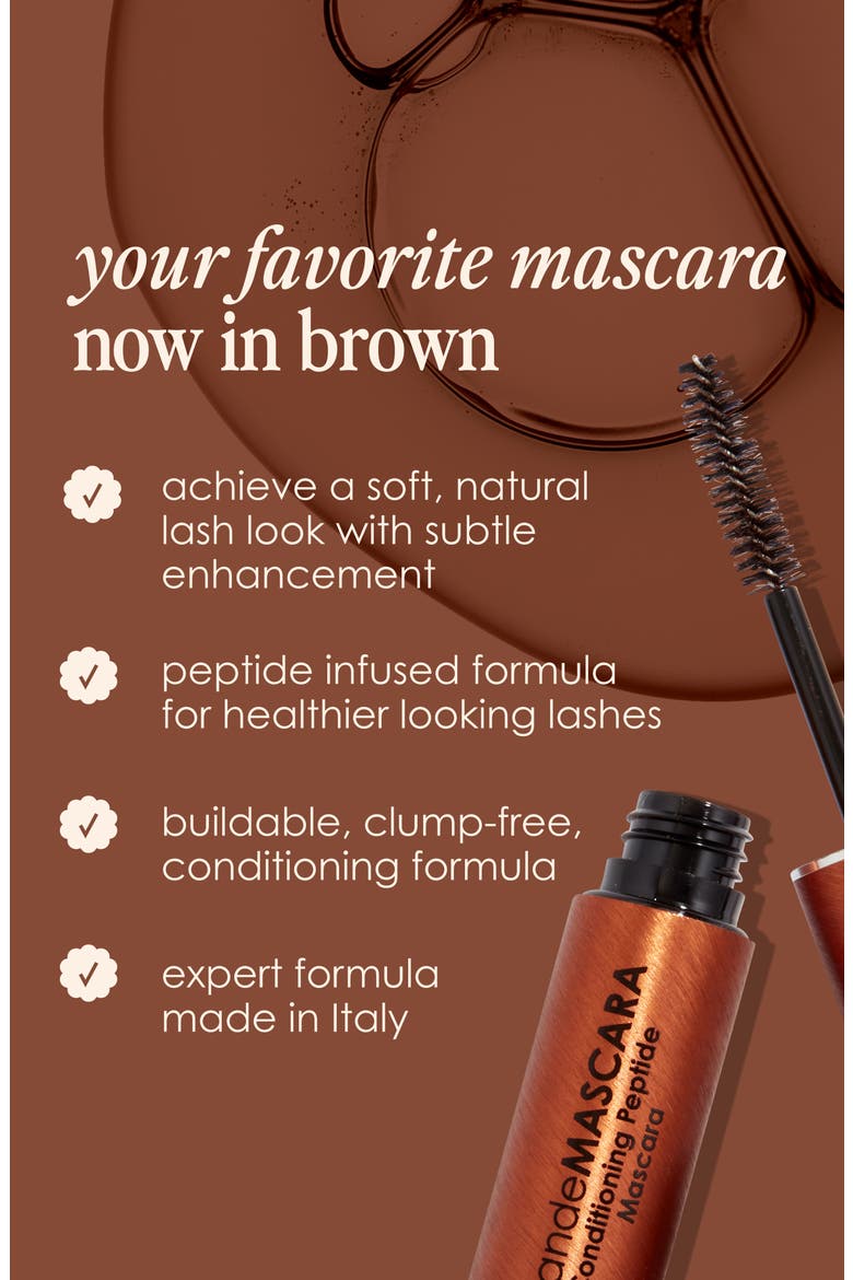 GrandeMASCARA Conditioning Peptide Mascara, Alternate, color, BROWN