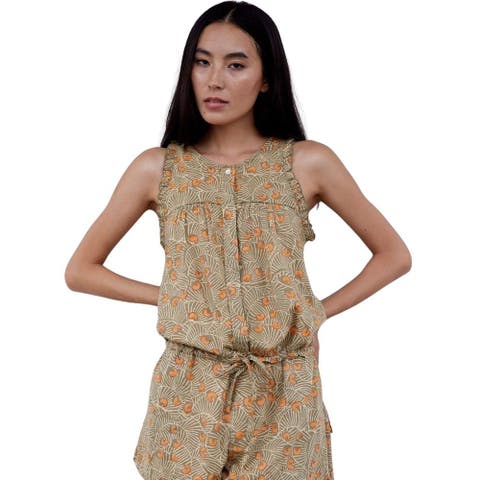 Hand-Printed Simané Romper