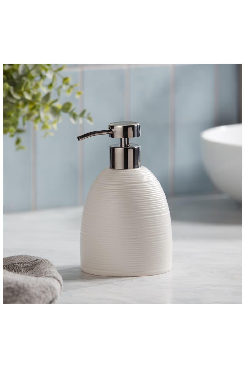 Dubai Ceramic Lotion Pump, Alternate, color, WHITE