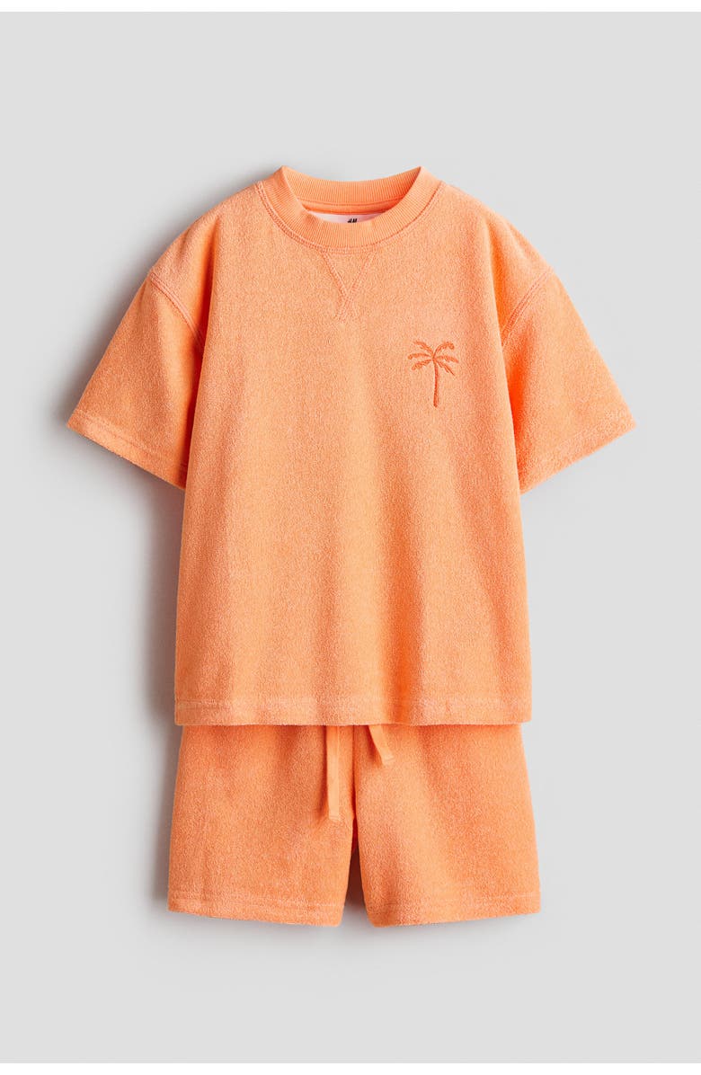 H&M 2-piece terry set, Main, color, Orange